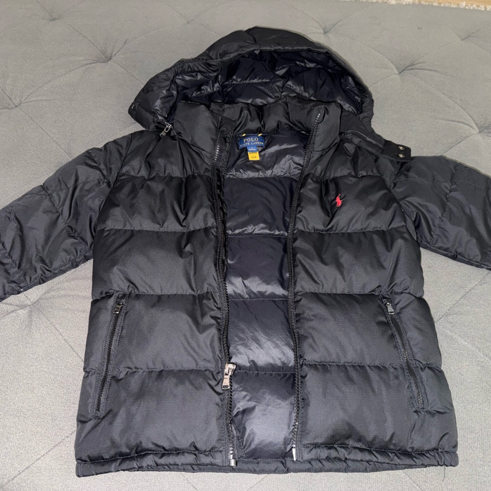 Size 7 kids Polo Puffer Coat (Good condition)
